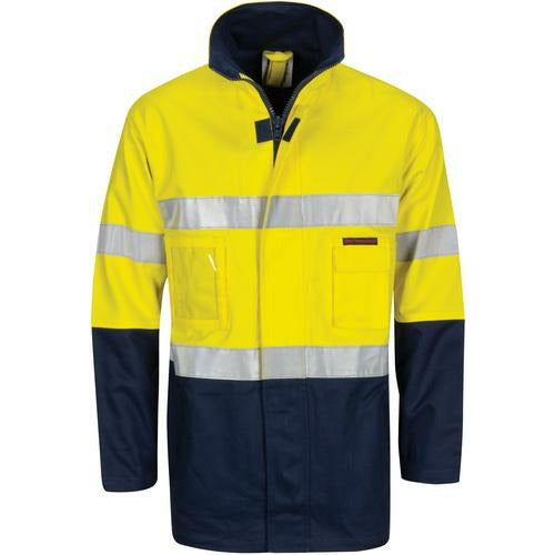HiVis "2 IN 1" Cotton Drill Jacket with Generic R/Tape 3767DNC1" Cotton Drill Jacket