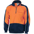 HiVis 2 Tone 1/2 Zip Hi-Neck Panel Fleecy Windcheater 3823DNCHiVis 2 Tone 1/2 Zip