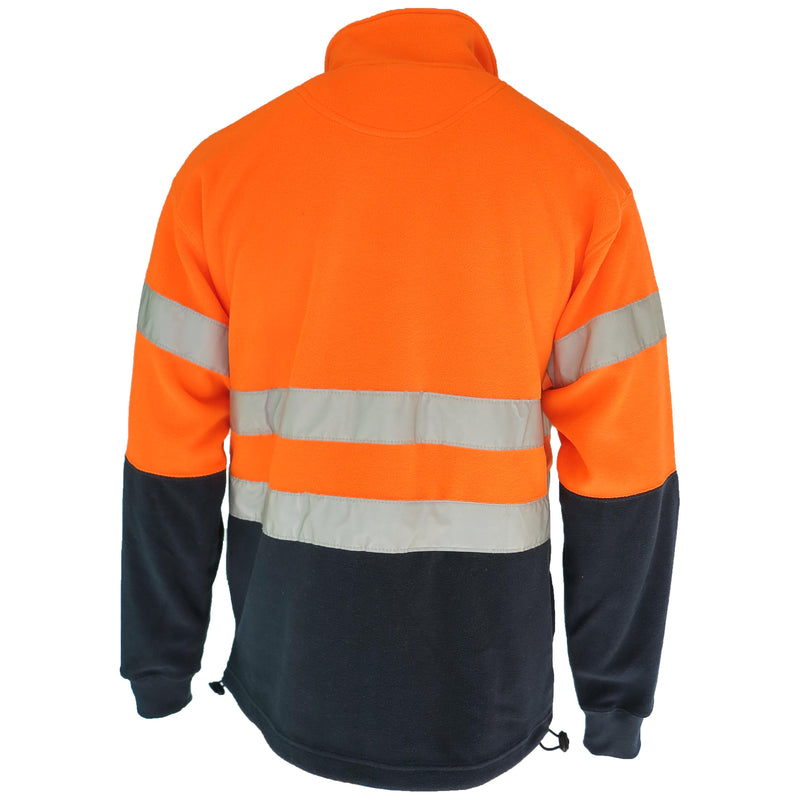 HiVis two tone full zip polar fleece with generic R/Tape 3830