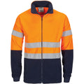 HiVis two tone full zip polar fleece with generic R/Tape 3830