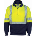HiVis Cross Back D/N Two Tone 1/2 Zip Fleecy 3929