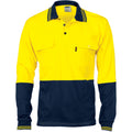 HiVis Cool-Breeze 2 Tone Cotton Jersey Polo Shirt with Twin Chest PockDNC3944
