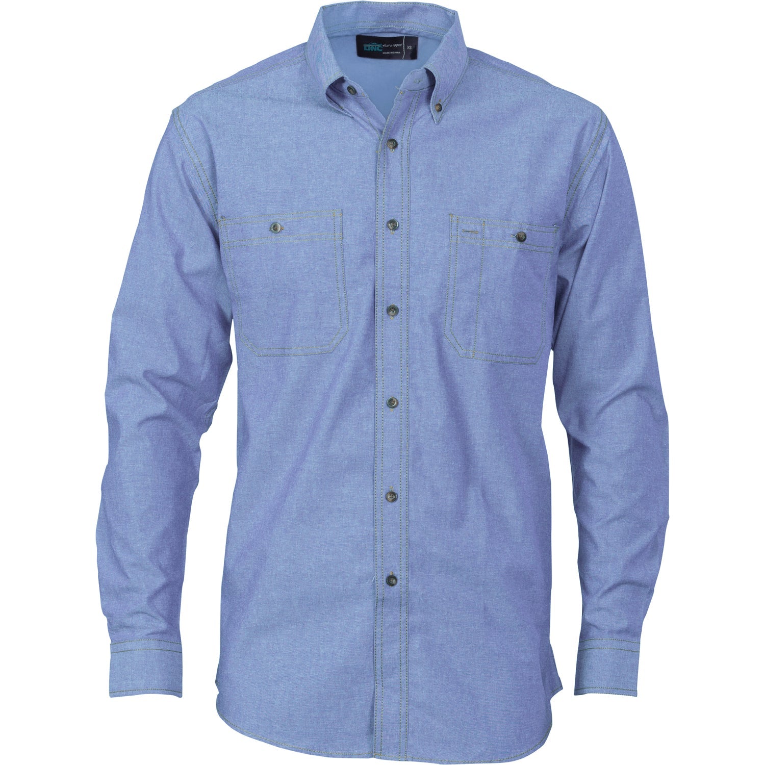 Cotton Chambray Shirt, Twin Pocket - Long Sleeve 4102DNCCotton Chambray Shirt, Twin Pocket - Long Sleeve 4102