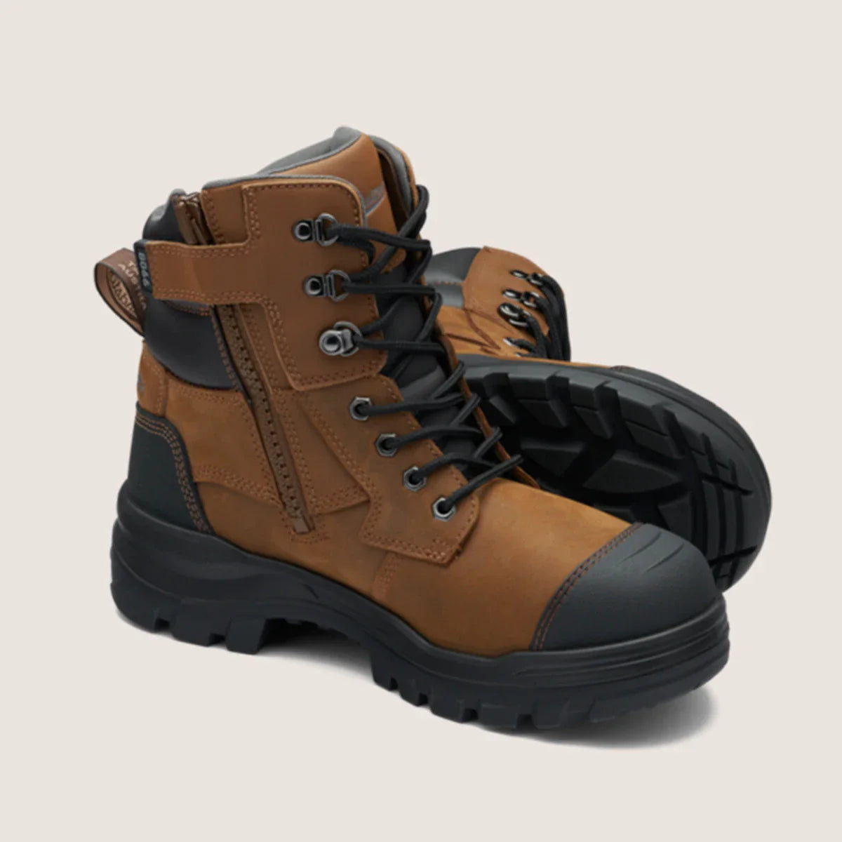 Blundstone 8066 Rotoflex - TPU Steel Safety - Saddle - Unisex - 150Mm BlundstoneBlundstone 8066 Rotoflex - TPU Steel Safety - Saddle - Unisex - 150Mm Zip Side