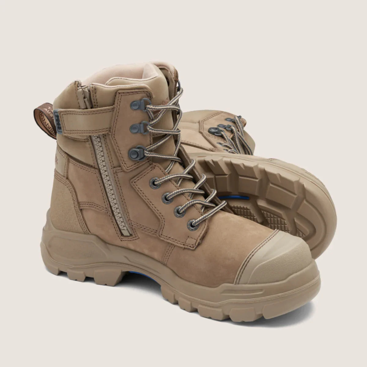 Blundstone 9063 Rotoflex - Rubber Steel Safety - Stone - Unisex - 150MBlundstoneBlundstone 9063 Rotoflex - Rubber Steel Safety - Stone - Unisex - 150Mm Zip Side