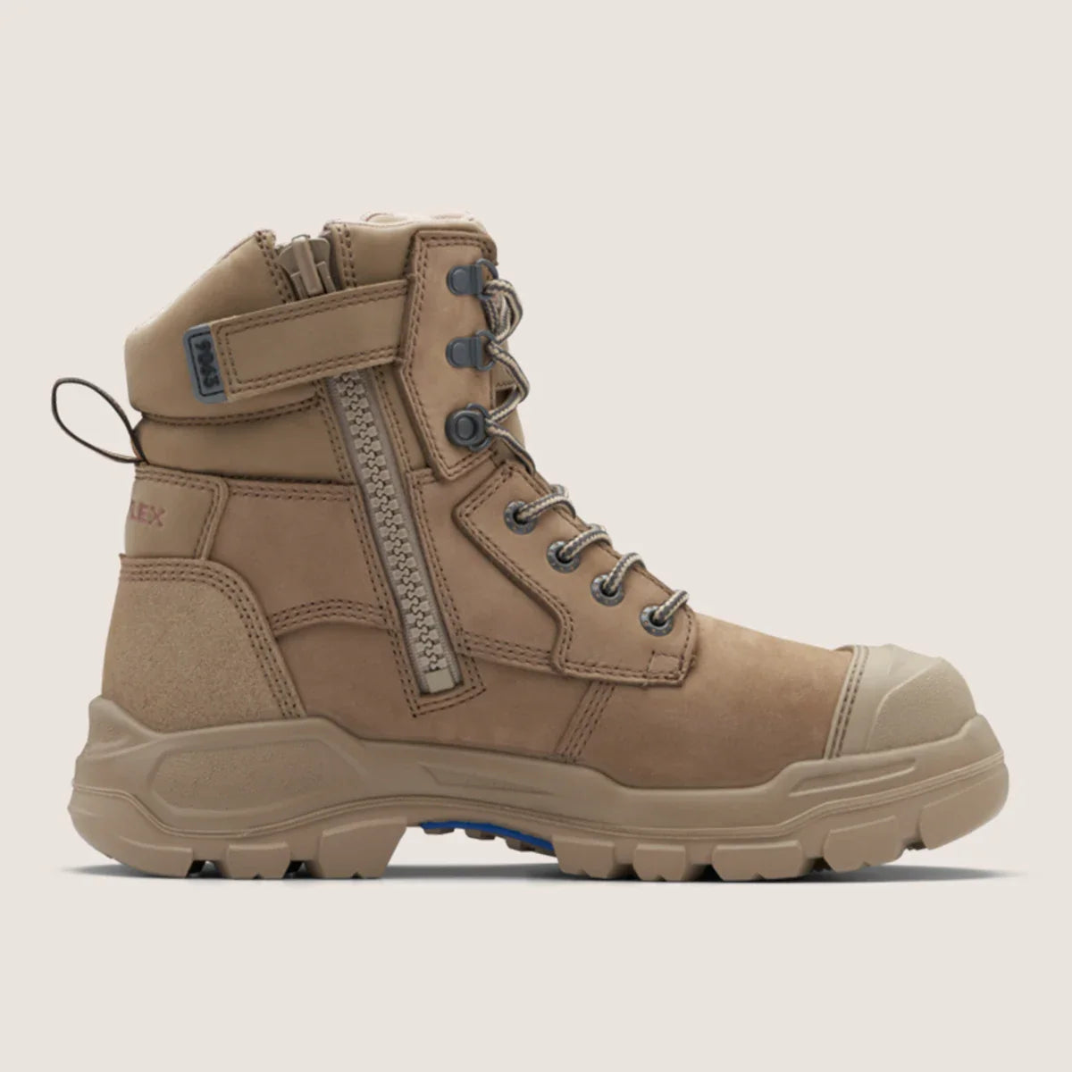Blundstone 9063 Rotoflex - Rubber Steel Safety - Stone - Unisex - 150MBlundstoneBlundstone 9063 Rotoflex - Rubber Steel Safety - Stone - Unisex - 150Mm Zip Side
