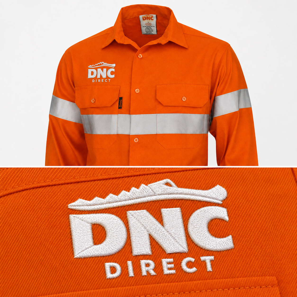 Garment Decoration - Embroidery Logo - Fire Retardant - Single Colour (Black or White)