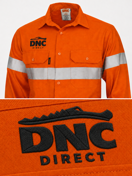 Garment Decoration - Embroidery Logo - Fire Retardant - Single Colour (Black or White)