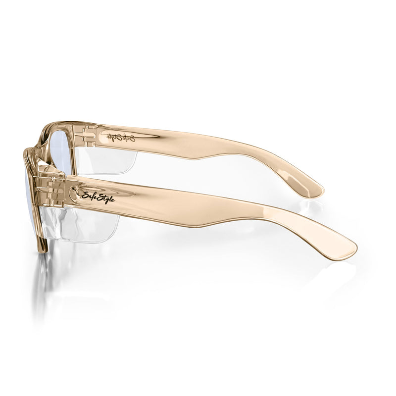 Safe Style CCHB100 Classic Champagne Frame Blue Safety Glasses