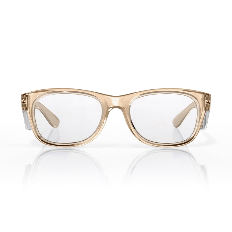 Safe Style CCHC100 Classic Champagne Frame Clear Safety Glasses