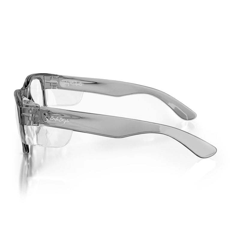 Safe Style CGC100 Classic Graphite Frame Clear Safety Glasses
