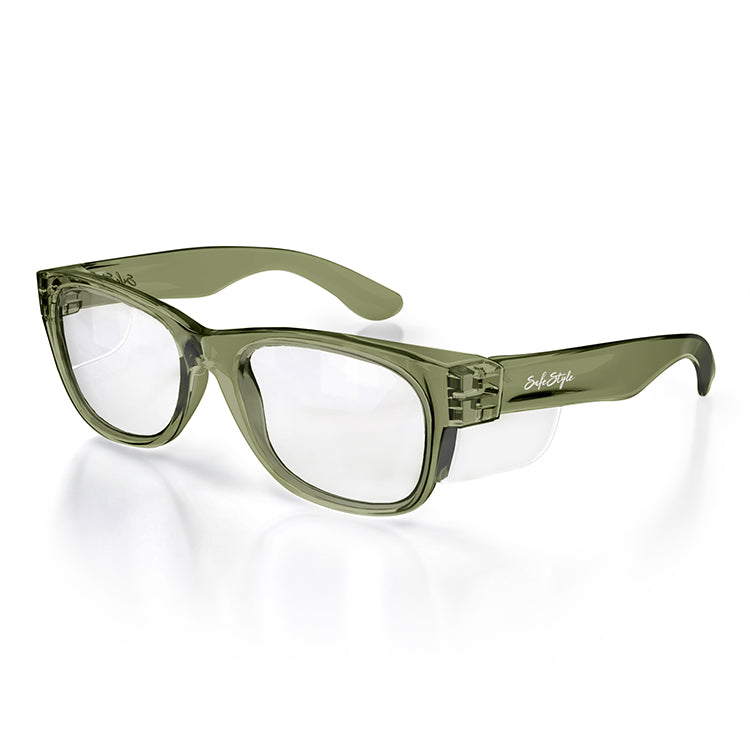 Safe Style CGRC100 Classics Green Frame /Clear UV400 Safety Glasses