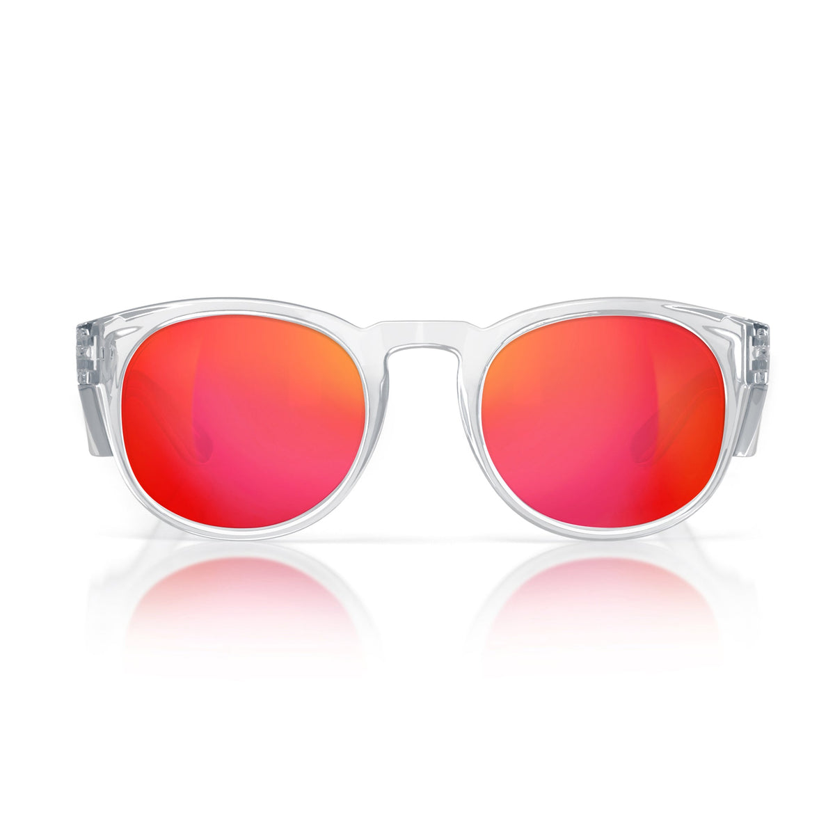 SafeStyle CRCRP100 Cruisers Clear Frame Mirror Red Polarised Safety Glasses