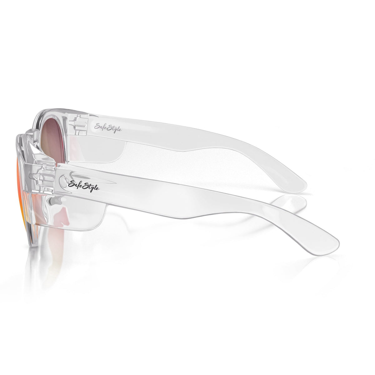 SafeStyle CRCRP100 Cruisers Clear Frame Mirror Red Polarised Safety Glasses