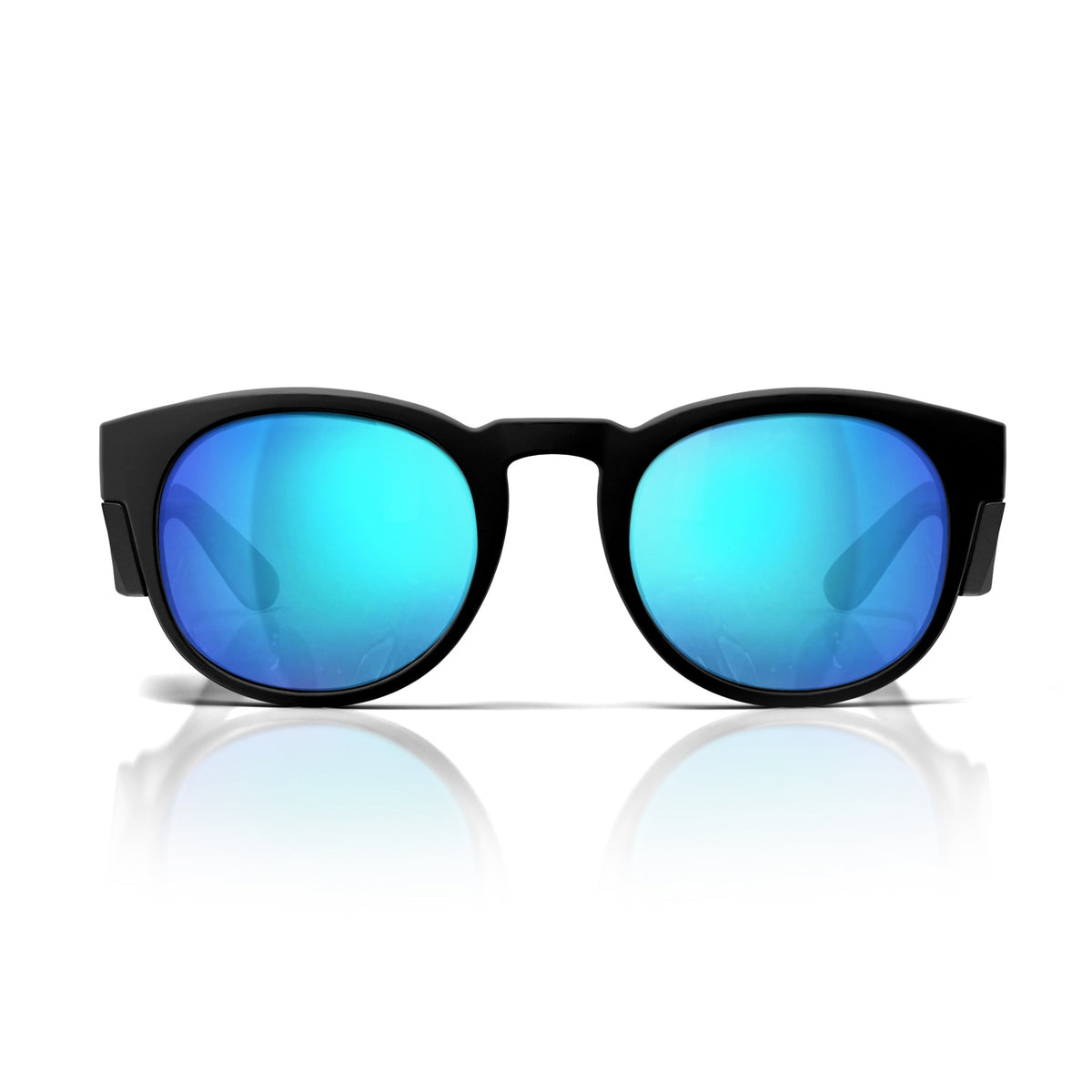 SafeStyle CRMBBP100 Cruisers Matte Black Frame Mirror Blue Polarised Safety Glasses