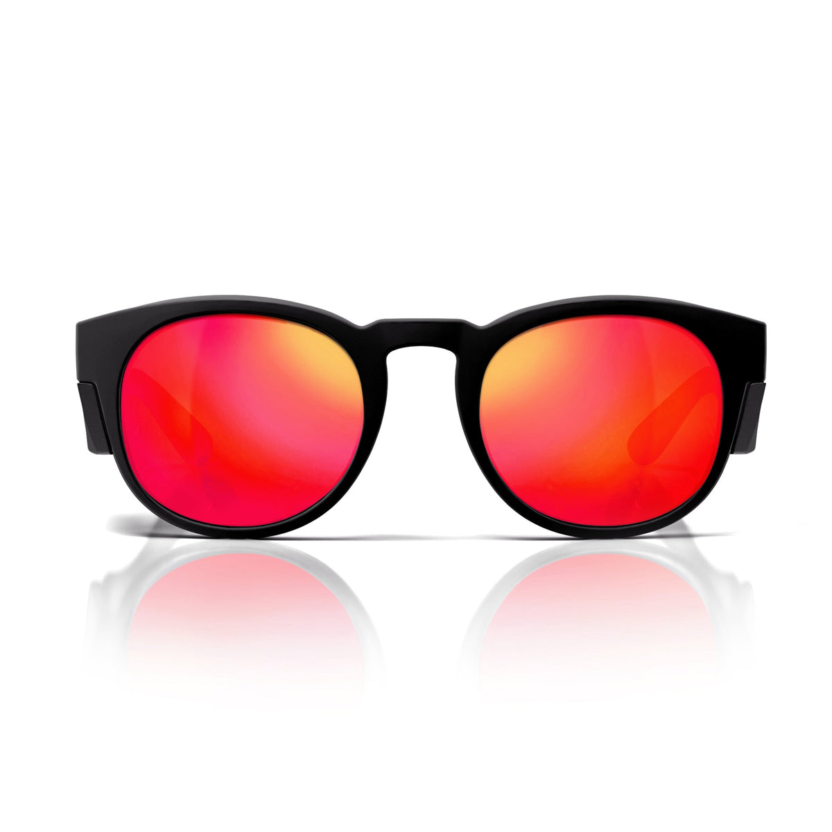 SafeStyle CRMBRP100 Cruisers Matte Black Frame Mirror Red Polarised Safety Glasses