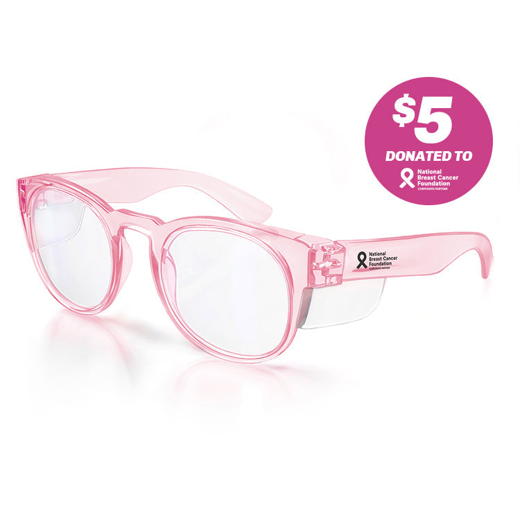 SafeStyle CRPC100 Cruisers Pink Frame Clear Safety Glasses