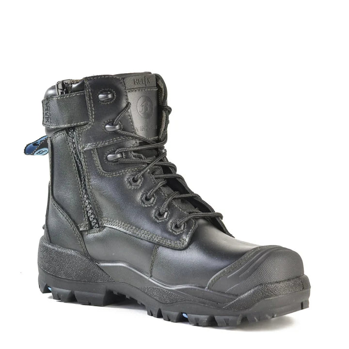 Helix Ultra Longreach Zip Safety Boot – Black | DNC Direct