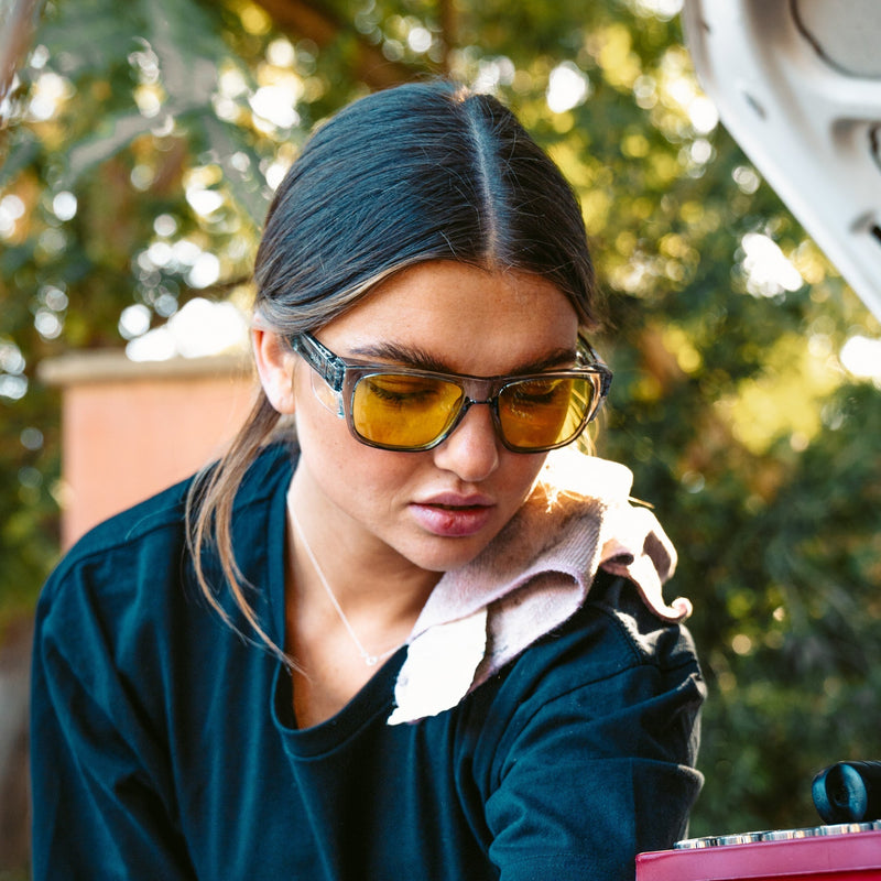 Safe Style FGY100 Fusions GraphiteFrame/ Yellow UV400 Safety Glasses