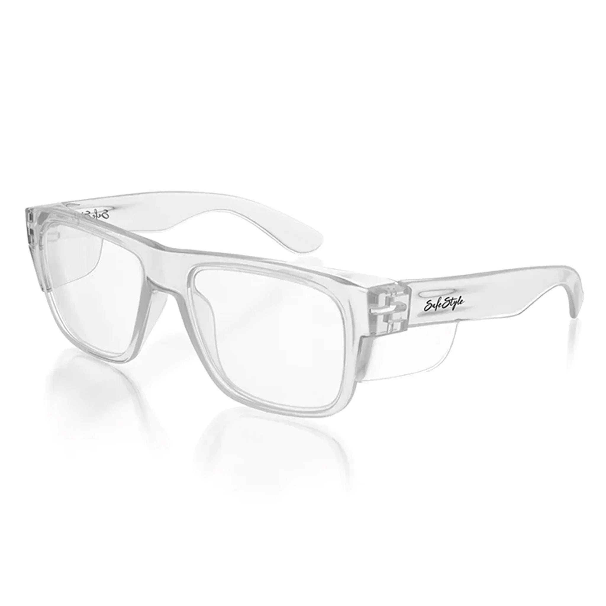 Safe Style FCB100 Fusions Clear Frame Blue Light Blocking Safety Glasses
