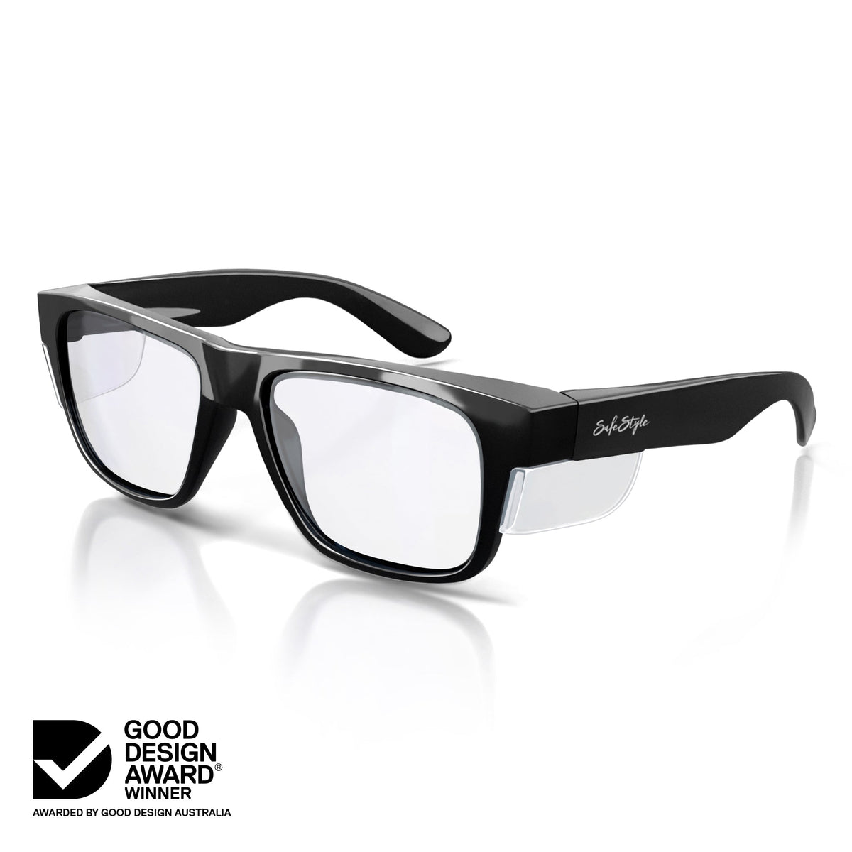 SafeStyle FBC100 Fusions Black Frame Clear Safety Glasses