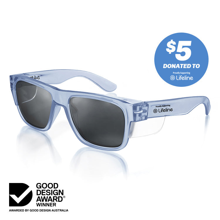 SafeStyle FBLT100 Fusions Blue Frame Tinted Safety Glasses