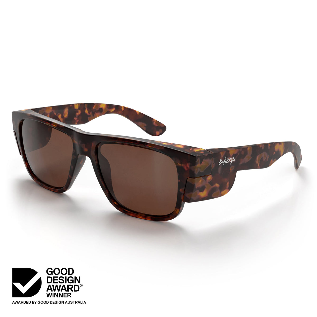 SafeStyle FMTBRP100 Fusions Matte Brown Tort Frame Brown Polarised Safety Glasses