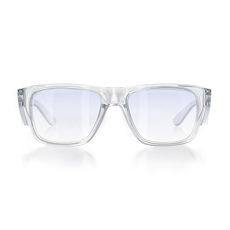 Safe Style FCB100 Fusions Clear Frame/Blue Light Blocking UV400 Safety Glasses