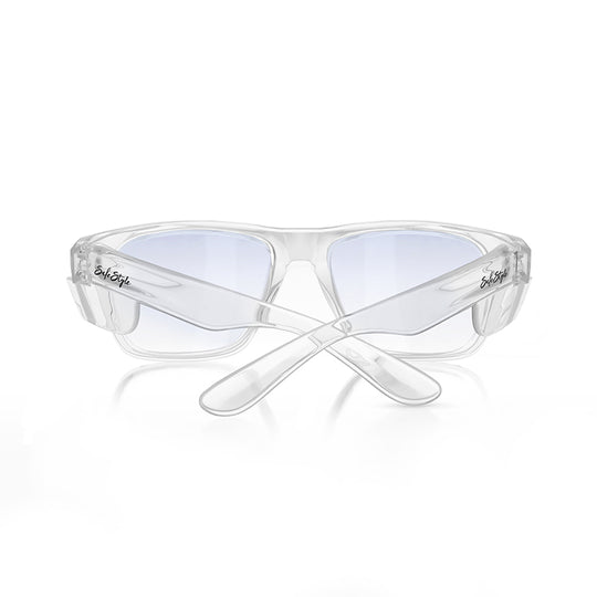 Safe Style FCB100 Fusions Clear Frame/Blue Light Blocking UV400 Safety Glasses