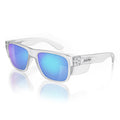 Safe Style FCBP100 Fusions Clear Frame/Mirror Blue Polarised UV400 Safety Glasses
