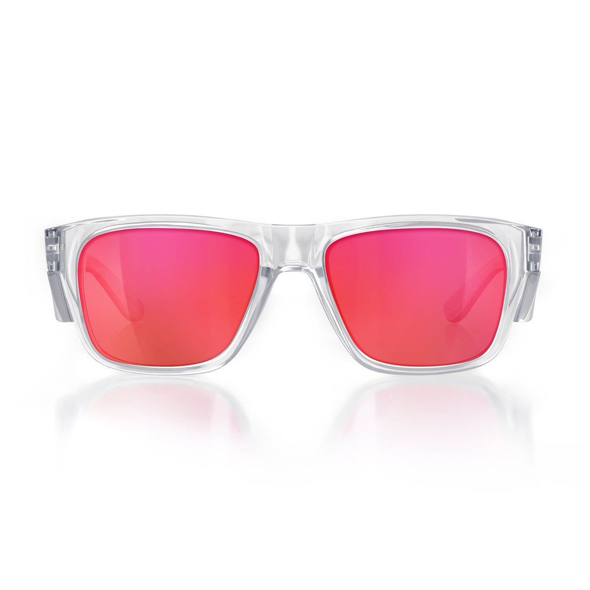 SafeStyle FCRP100 Fusions Clear Frame Mirror Red Polarised Safety Glasses