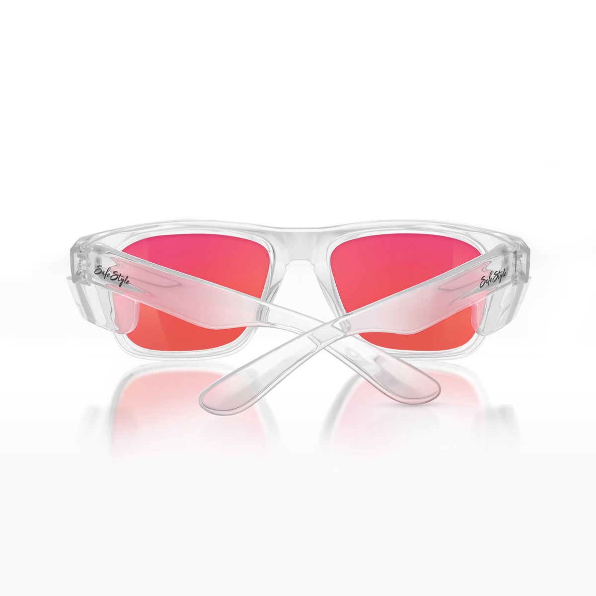 SafeStyle FCRP100 Fusions Clear Frame Mirror Red Polarised Safety Glasses