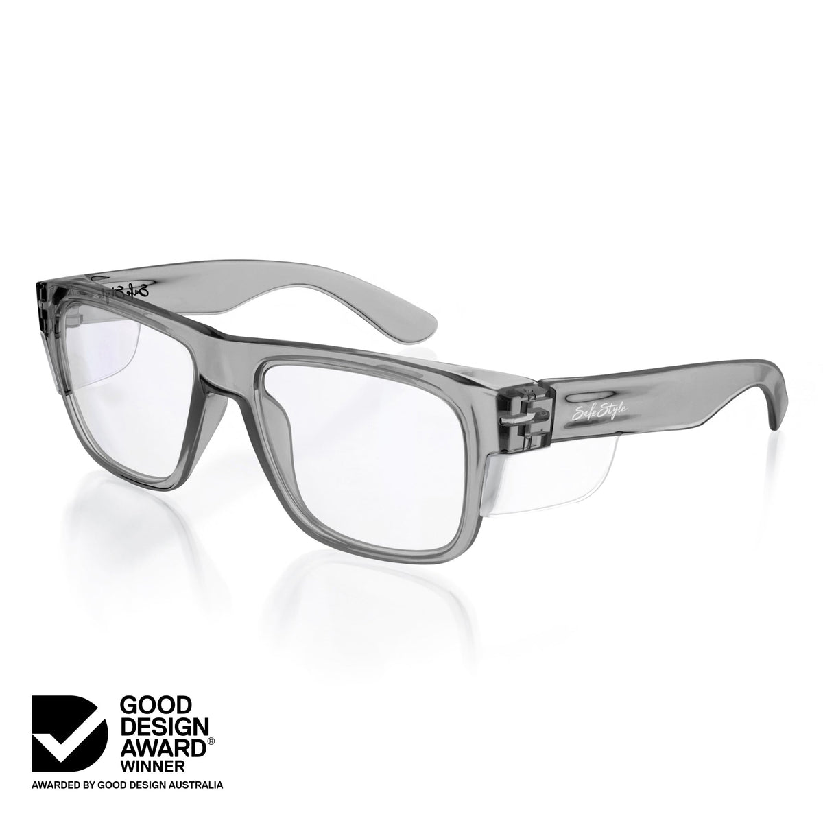 SafeStyle FGC100 Fusions Graphite Frame Clear Safety Glasses