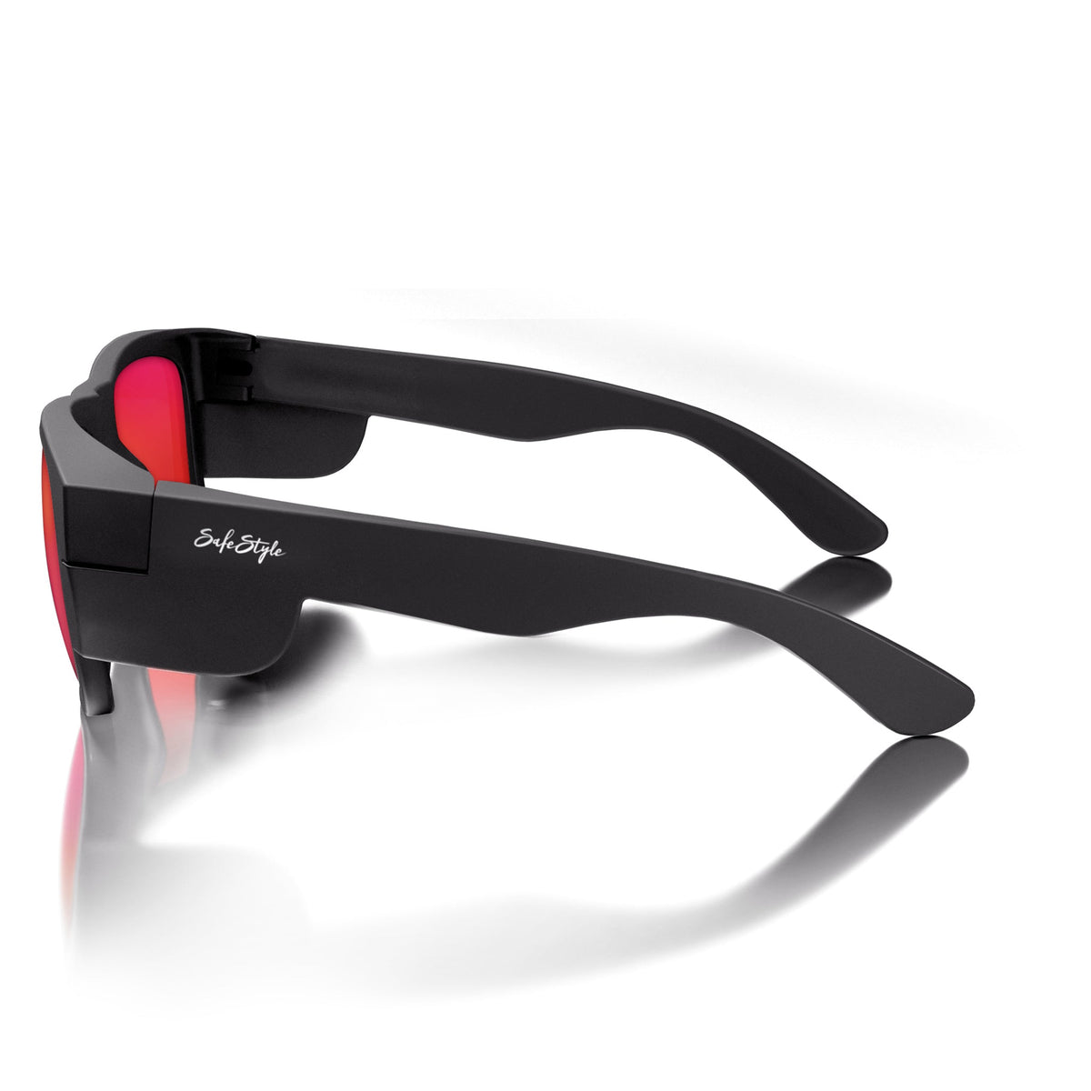 SafeStyle FMBRP100 Fusions Matte Black Frame Mirror Red Polarised Safety Glasses
