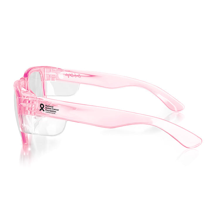SafeStyle FPC100 Fusions Pink Frame Clear Safety Glasses