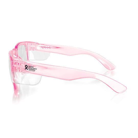 Safe Style FPC100 Fusions Pink Frame/Clear UV400 Safety Glasses