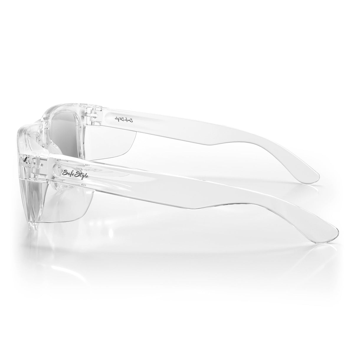 SafeStyle SFU071-010703 Fusions XL Clear Frame Hybrids Photochromic Safety Glasses