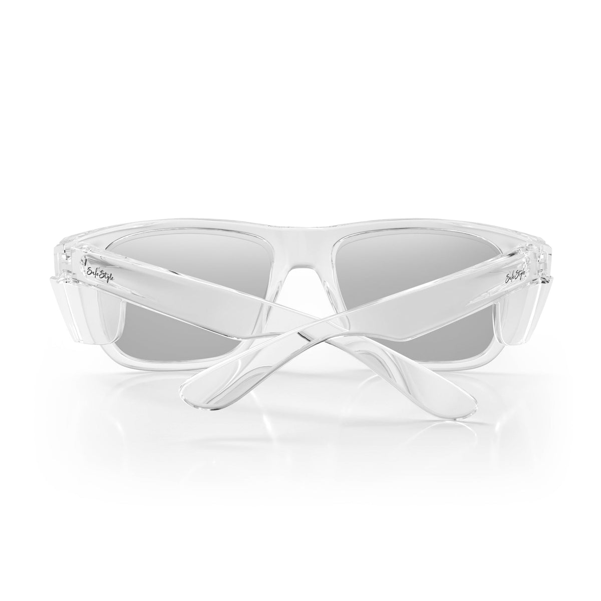 SafeStyle SFU071-010703 Fusions XL Clear Frame Hybrids Photochromic Safety Glasses