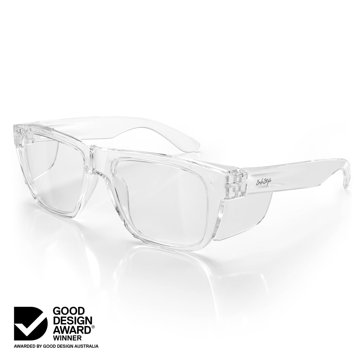 SafeStyle FCCXL100 Fusions XL Clear Frame Clear Safety Glasses