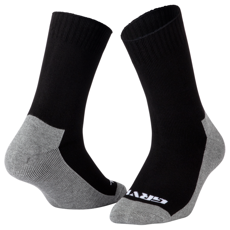 GRVL Bobcat Bamboo Heavy Duty Crew Socks 3 Pack, breathable bamboo, cushioned footbed, moisture management.