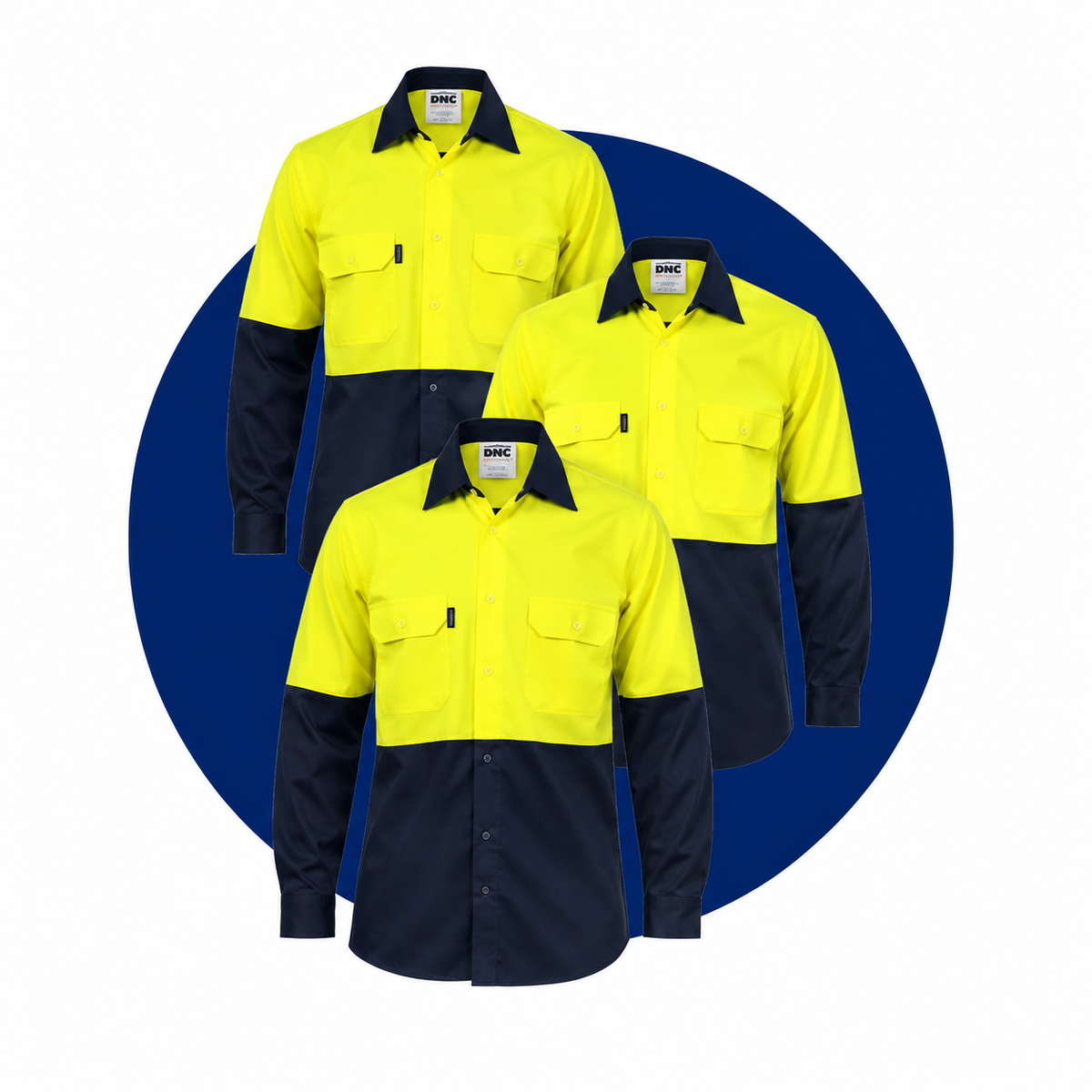 HiVis Two Tone Cotton Drill Work Shirt Bundle