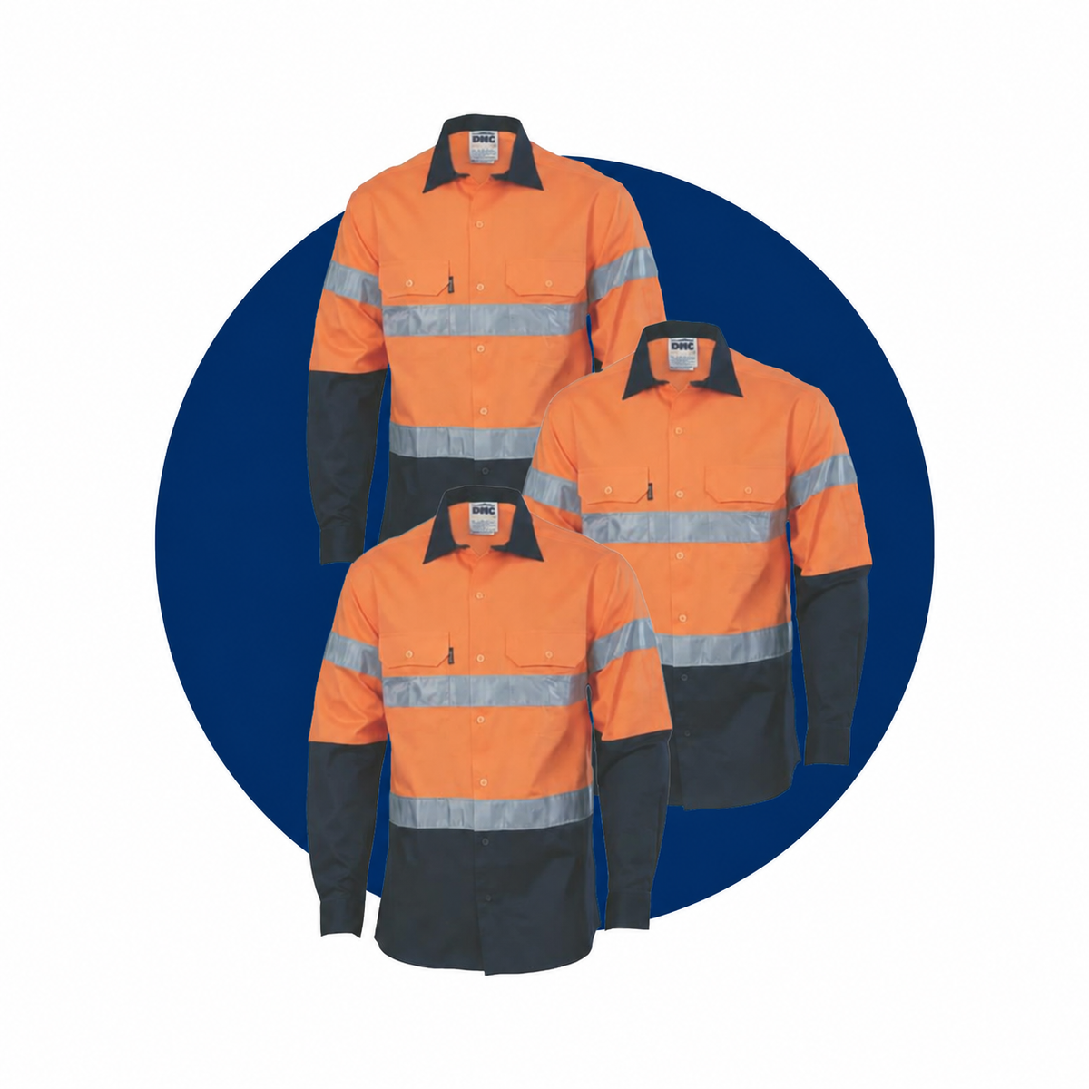 HiVis Cool-Breeze Taped Cotton Work Shirt Bundle - 3966