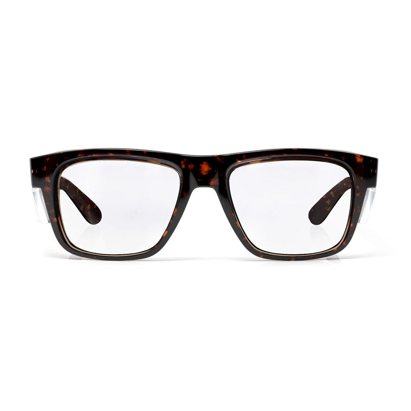 Safe Style FTC100 Fusions Brown Torts Frame /Clear UV400 Safety Glasses