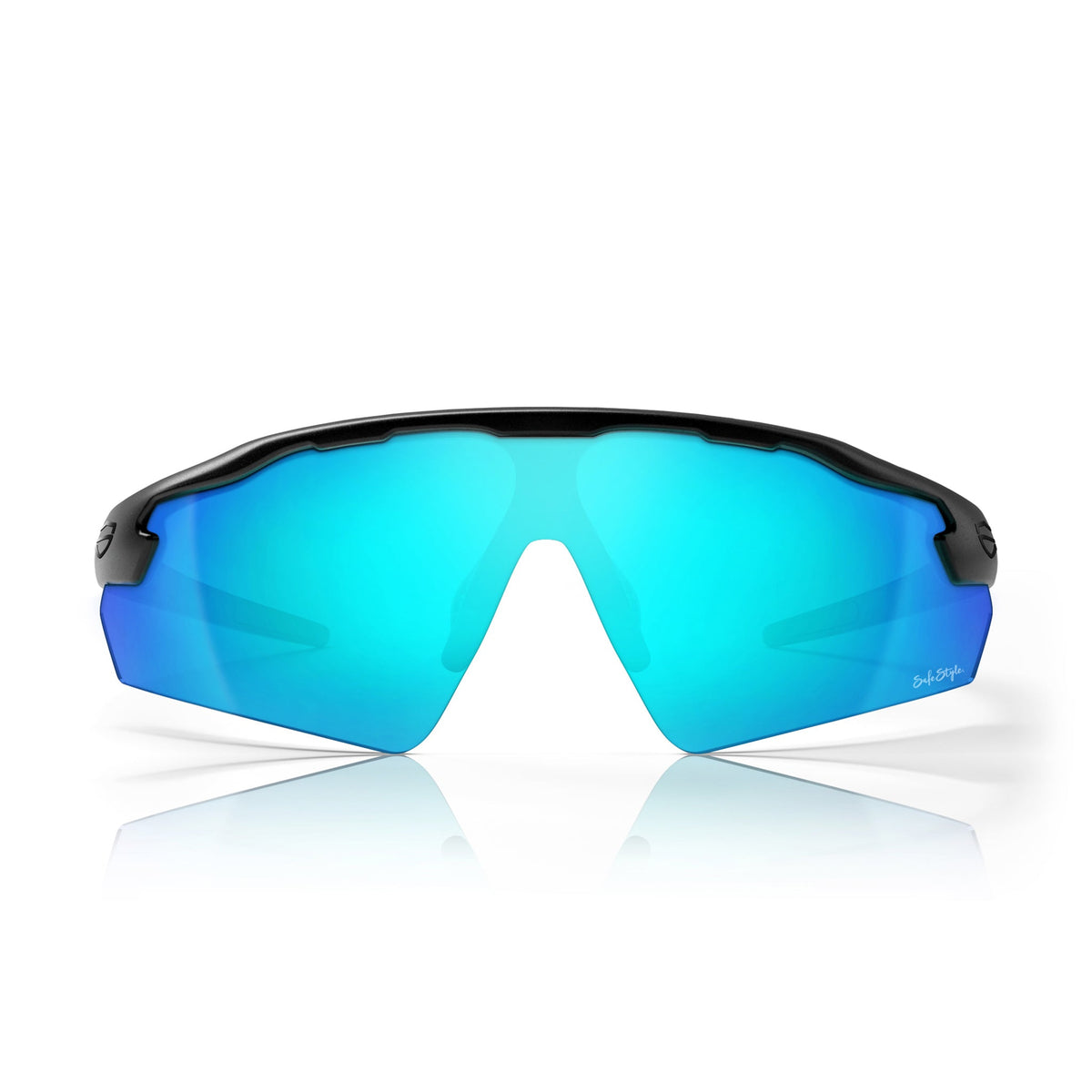 SafeStyle PHMBBT100 Phantoms Matte Black Frame Reflector Blue Safety Glasses