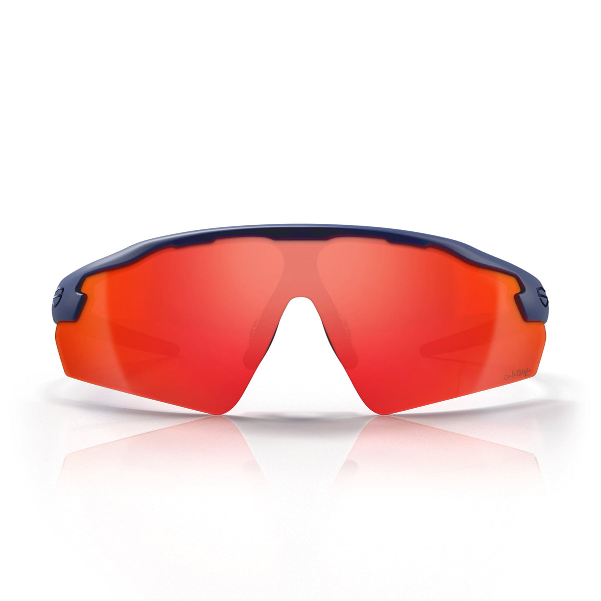 SafeStyle PHMNRT100 Phantoms Matte Navy Frame Reflector Red Safety Glasses