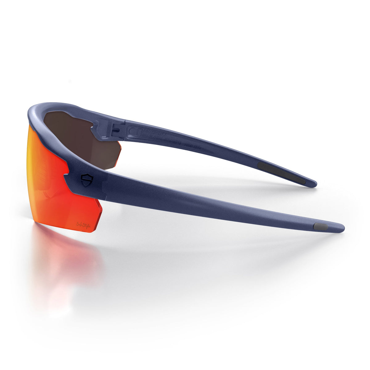 SafeStyle PHMNRT100 Phantoms Matte Navy Frame Reflector Red Safety Glasses