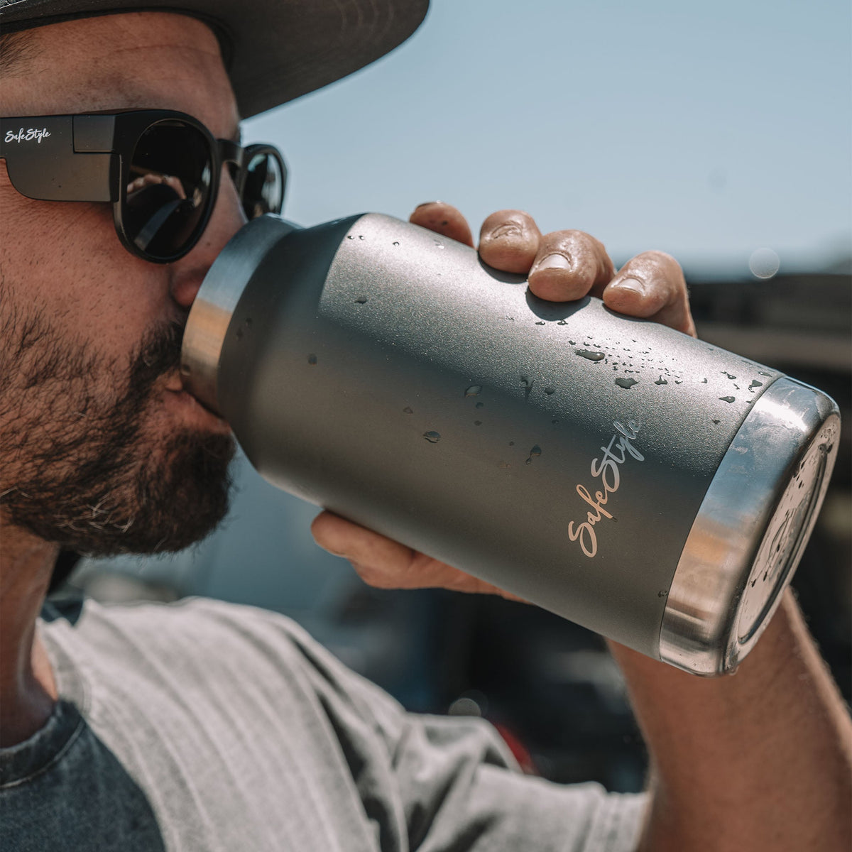 SafeStyle SB1L Big Juicy 1L Water Bottle - Graphite