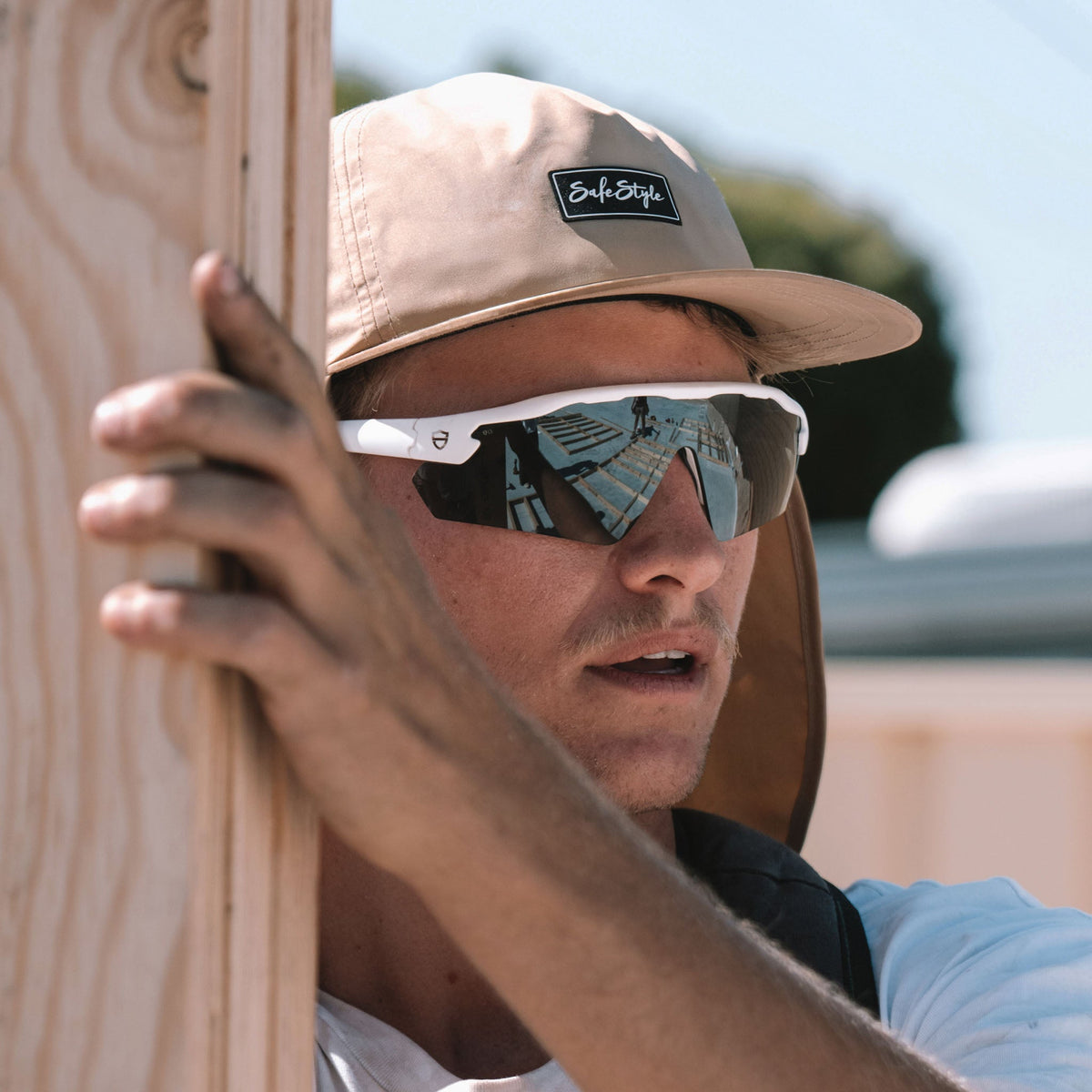 SafeStyle PHMWP100 Phantoms Matte White Frame Polarised Safety Glasses