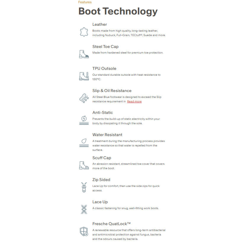 Steel Blue 312654 Portland Zip TPU Safety Boot