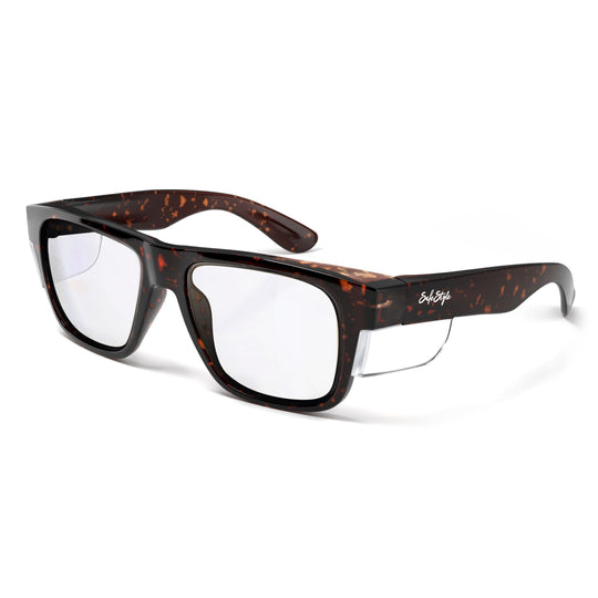 Safe Style FTC100 Fusions Brown Torts Frame /Clear UV400 Safety Glasses